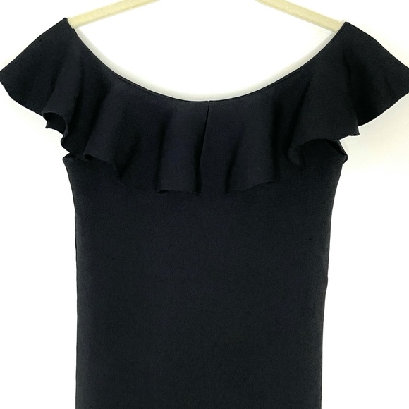 Black Off-shoulder Going-Out Top NWOT - Picture 3 of 5